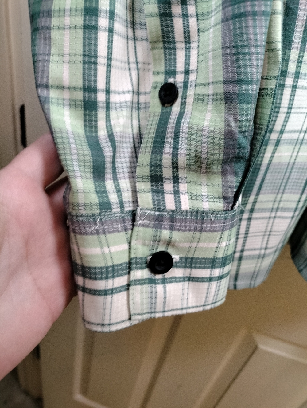 Harley-Davidson Men's XL Plaid Button-Down Shirt - Green/Grey Ripstop - Picture 11 of 13